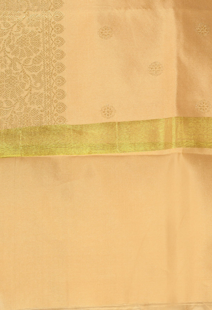 Women's Banarsi Silk Woven Design Golden Dupatta