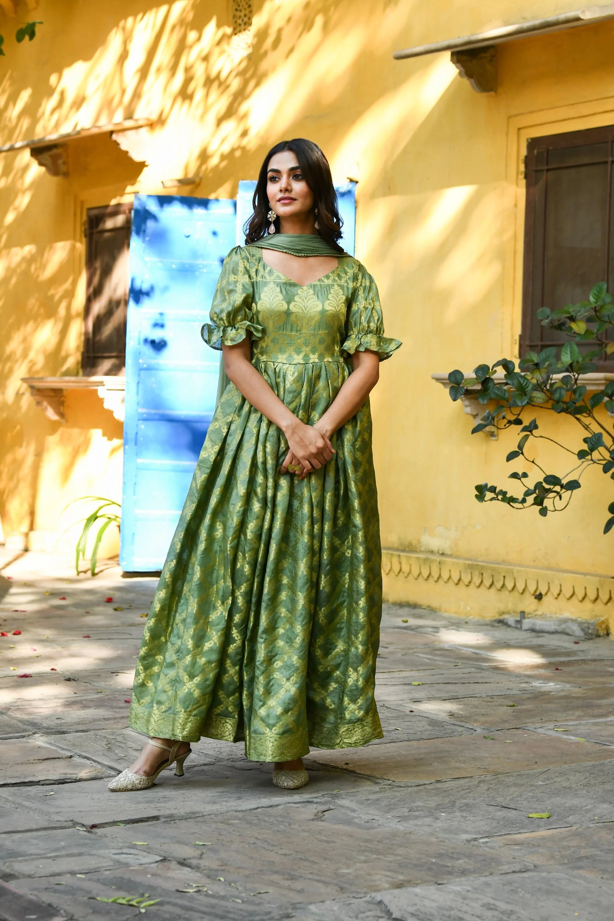 Baby Green Wedding Anarkali Dress Online | Newe Fashion Anarkali Suit