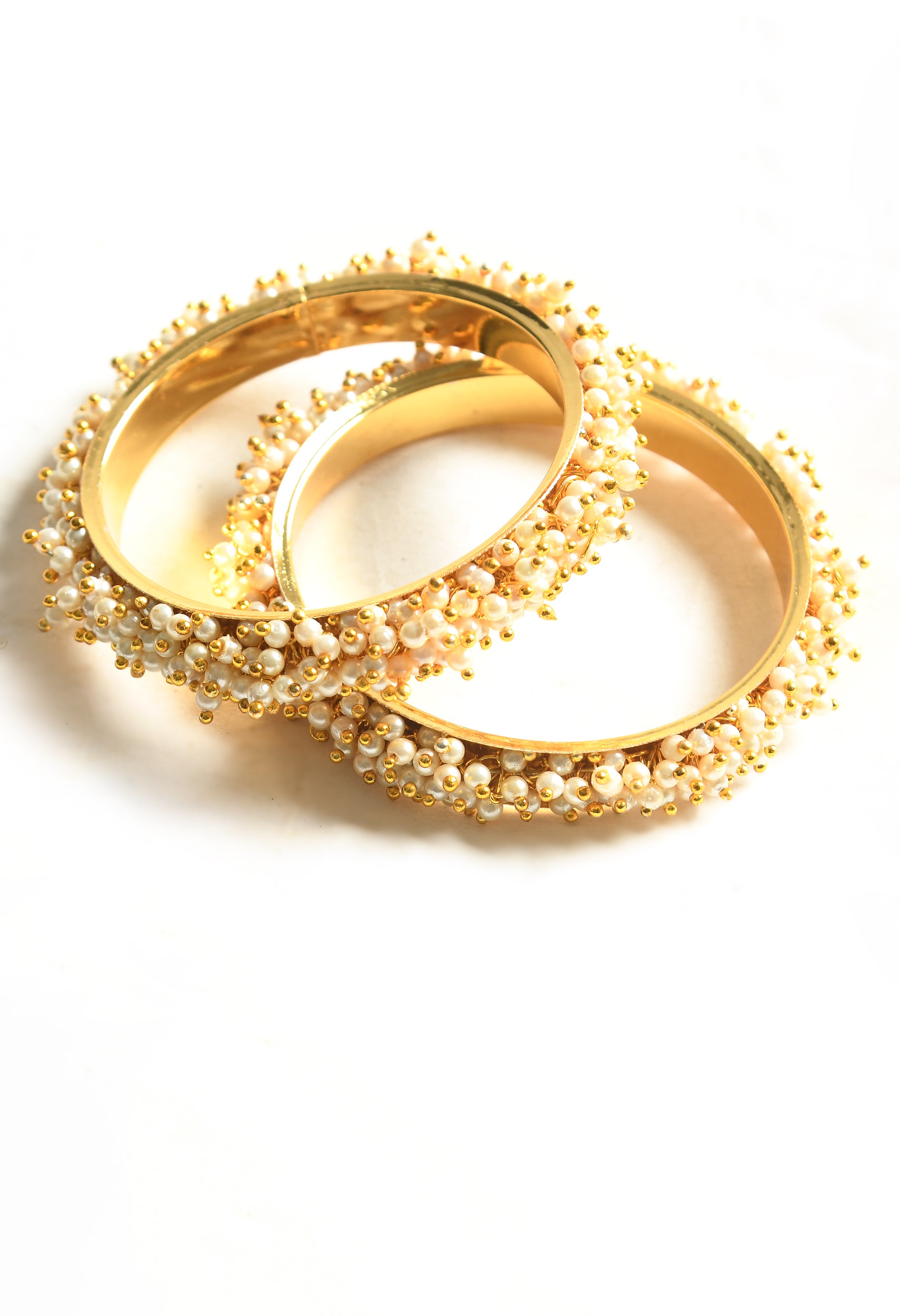 Women's Golden Colour Combo Set Of Necklaceearrings Ring And Bangles - Tehzeeb