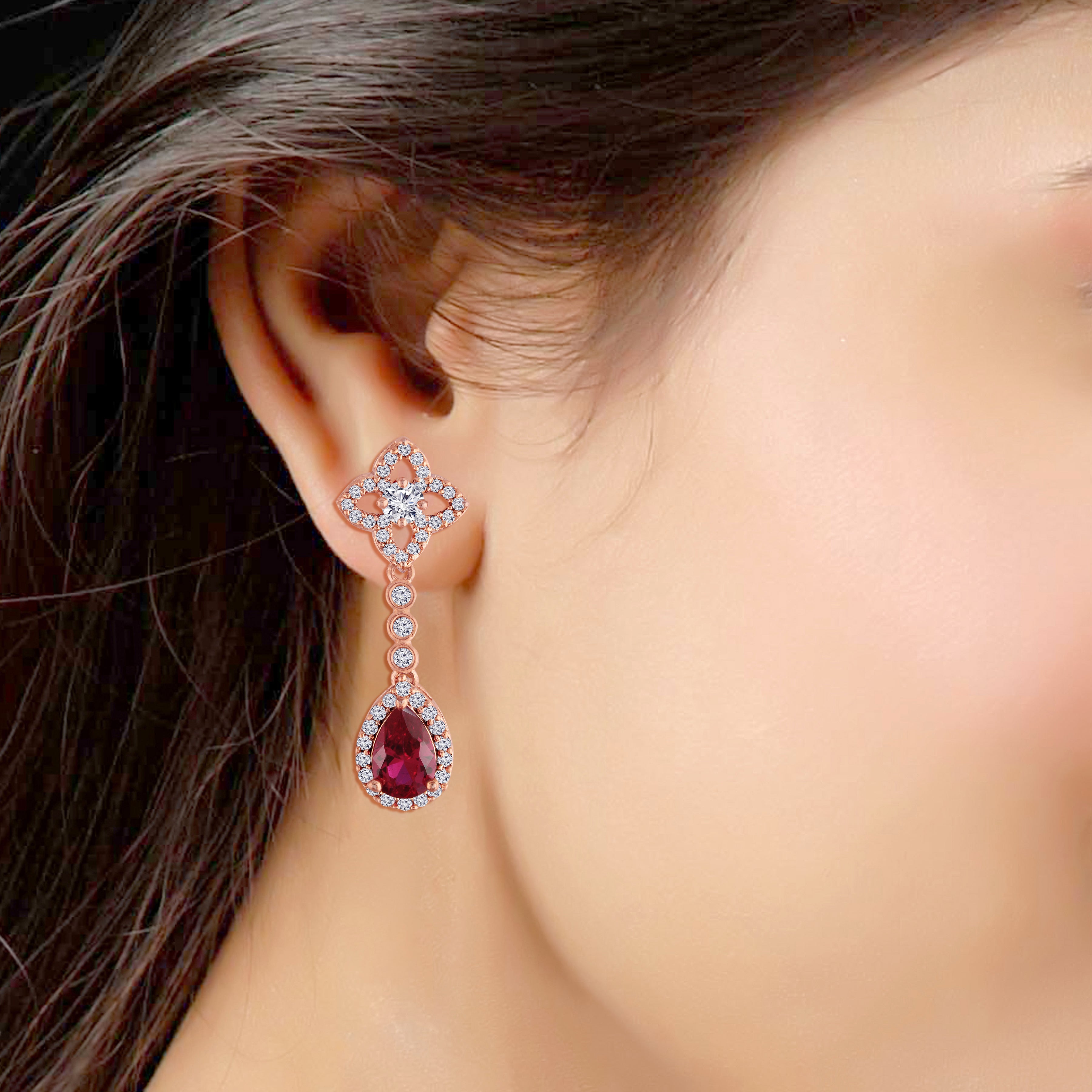 Women's  Crystal AD Stone Dangle & Drop Earrings for Women - I Jewels