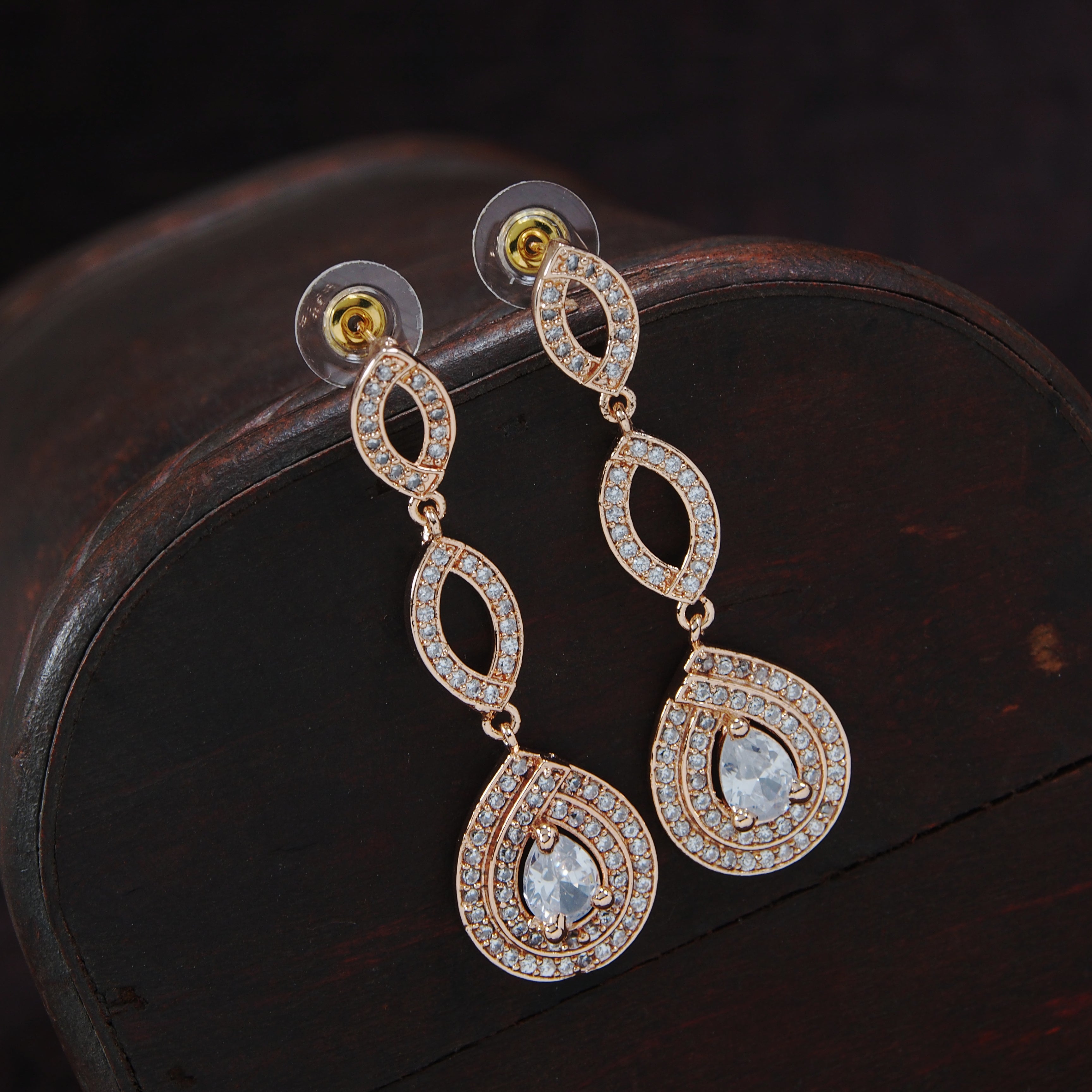 Women's  Crystal AD Stone Dangle & Drop Earrings for Women - I Jewels