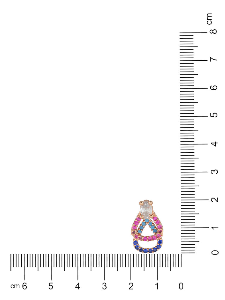 Women's Silver Plated Glittering Crystal Ad Stone Studs Earrings (E3071Zg)