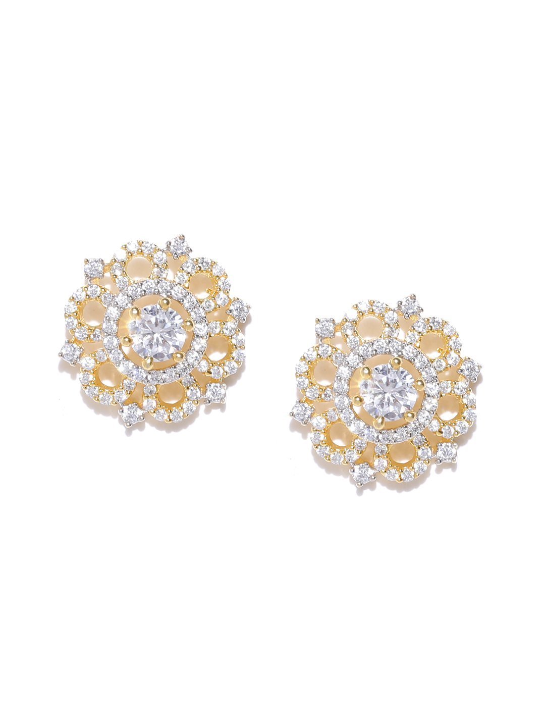 Buy Traditional Impon Stone Earring Gold Design South Indian Earrings