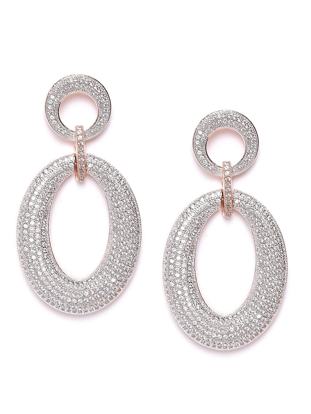 Women's  Beautuful Stone Studded Drop Earrings - Priyaasi
