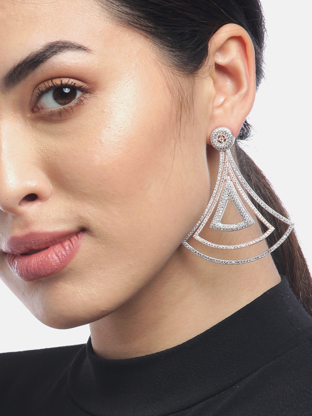 Women's Triangular Shaped Drop Earrings - Priyaasi