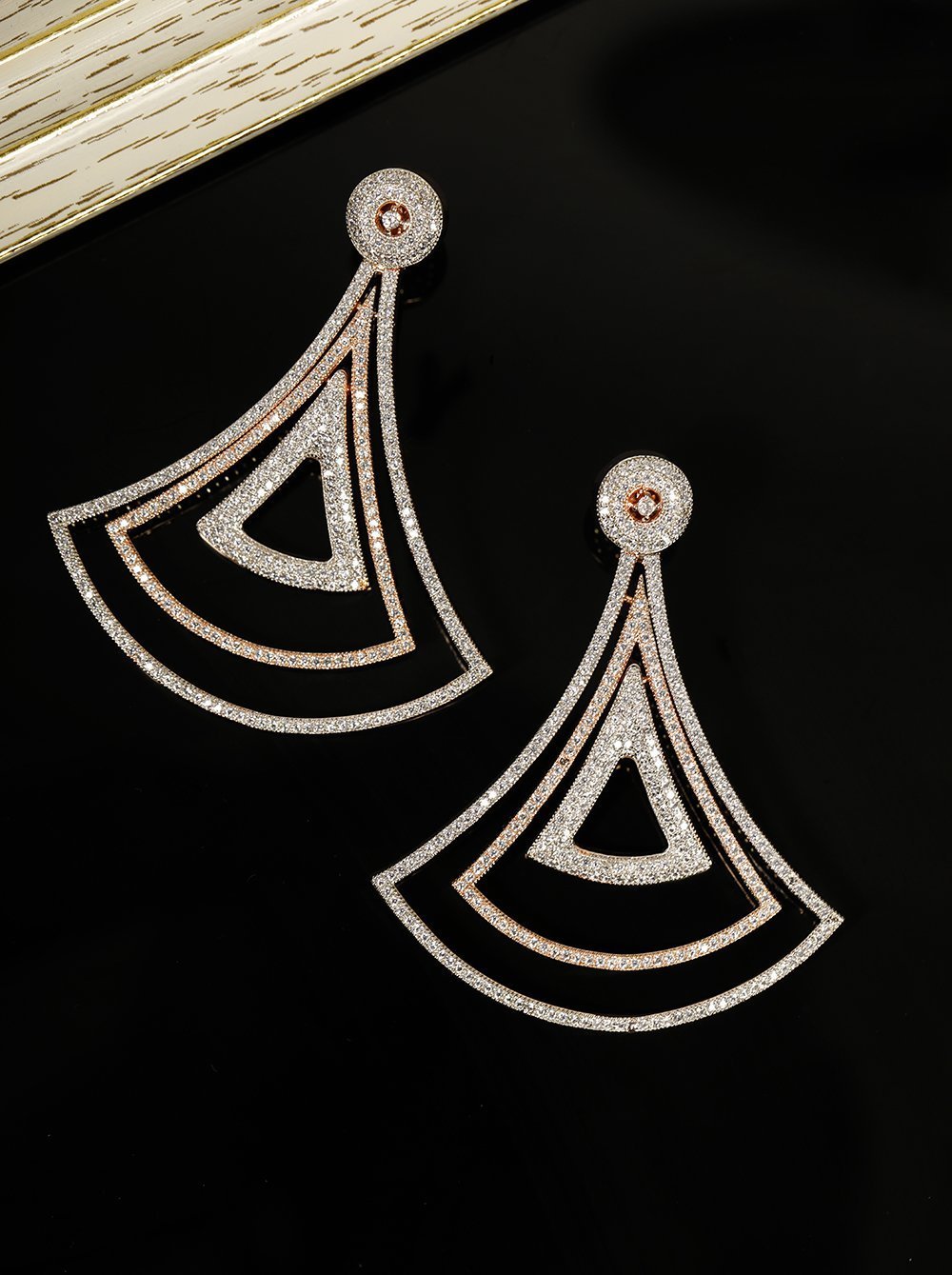 Women's Triangular Shaped Drop Earrings - Priyaasi