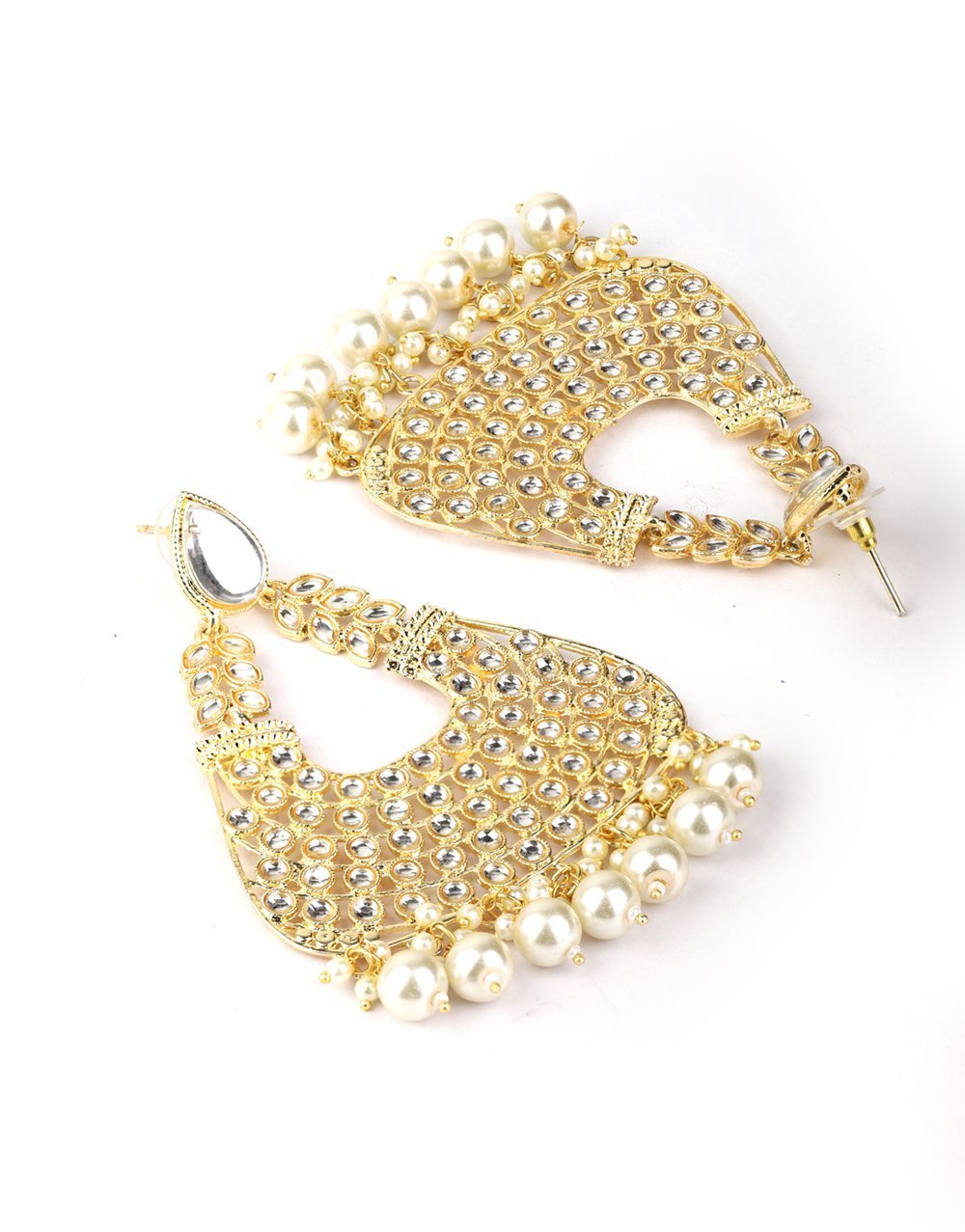 Women's Kundan Gold Plated Party Earrings - Priyaasi