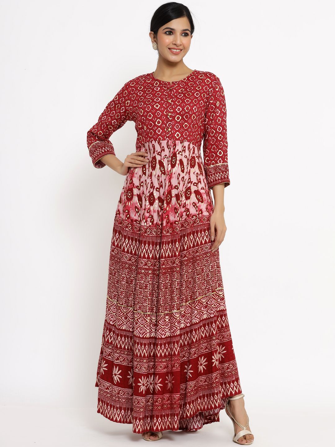 Women's Printed Flared Dress - Juniper