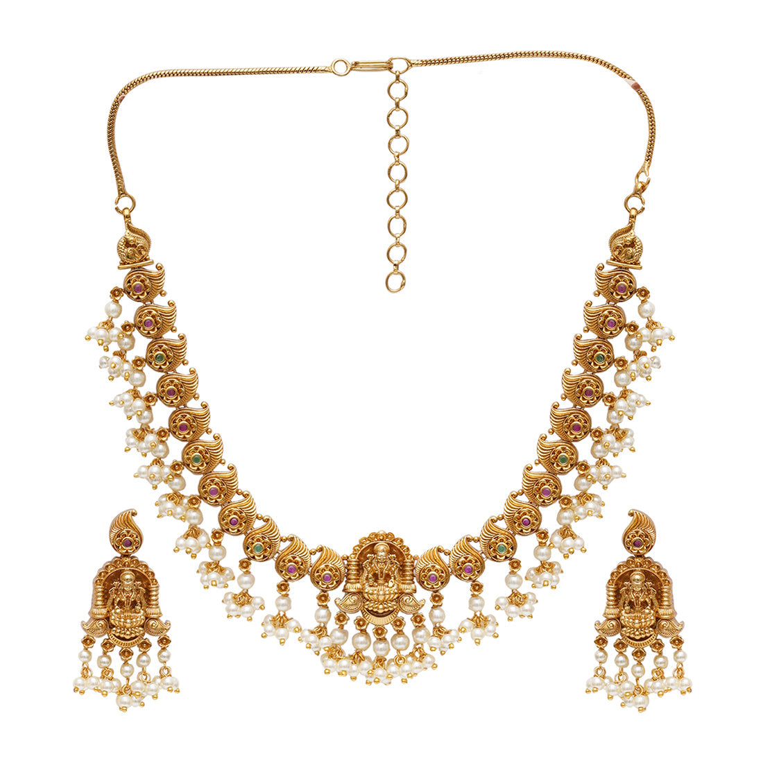 Women's Gold Opulence Divine Goddess Jewellery Set - Voylla