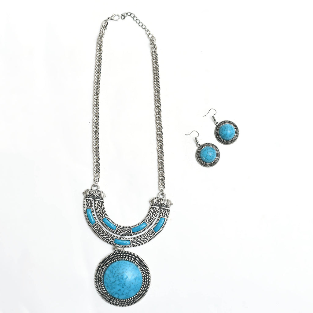 Kamal Johar Silver-Plated Rajwadi Design Necklace with Ear