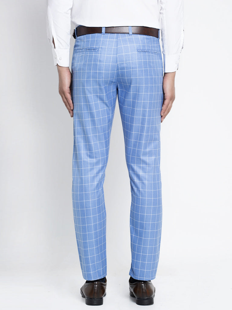 Men's Blue Formal Trousers ( FGP 260Light-Blue )