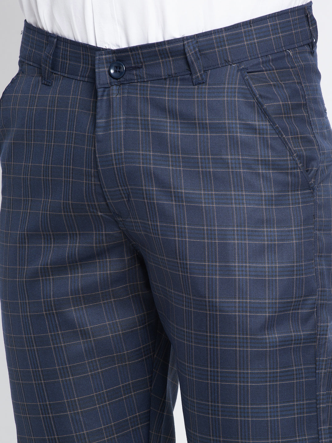 Men's Navy Formal Trousers ( FGP 264Navy ) - Jainish