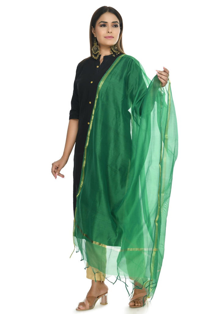 Women's Banarsi Chanderi Piping Dupatta Mfd0026
