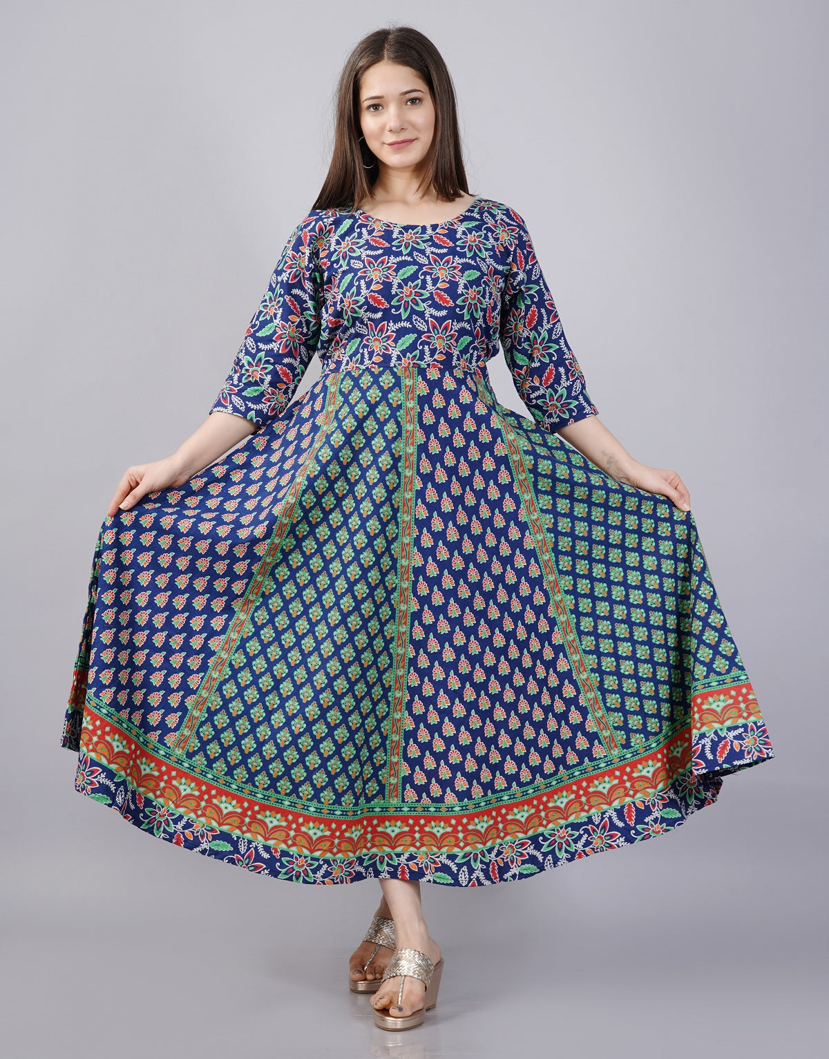 Women's Multicolor Cotton Printed Party Wear/Casual Wear Only Kurti - Vamika