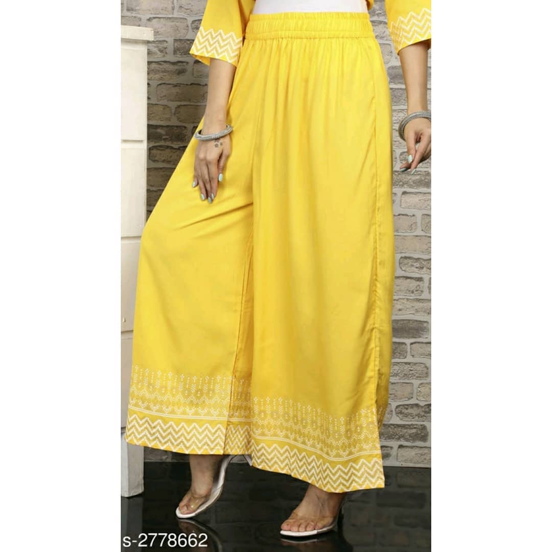 Women's Yellow Emboidery Rayon Party Wear/Casual Wear Kurta Set/Suit- Vamika
