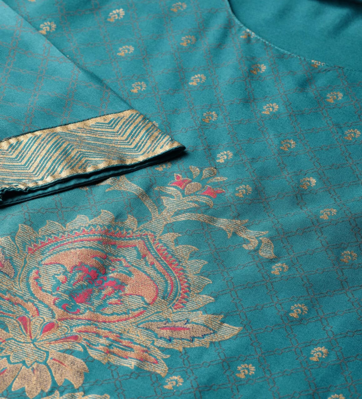 Women's Sky Blue Printed Rayon Party Wear/Casual Wear Kurta Set/Suit- Vamika