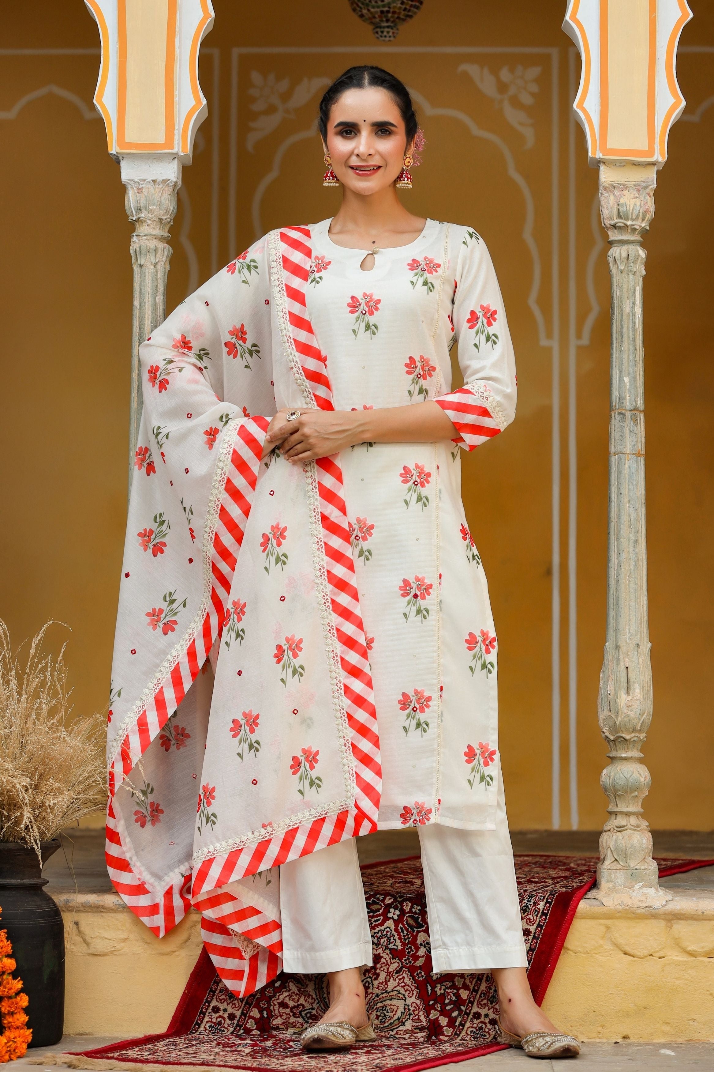Women's Noor Chanderi Suit Set-Gillori
