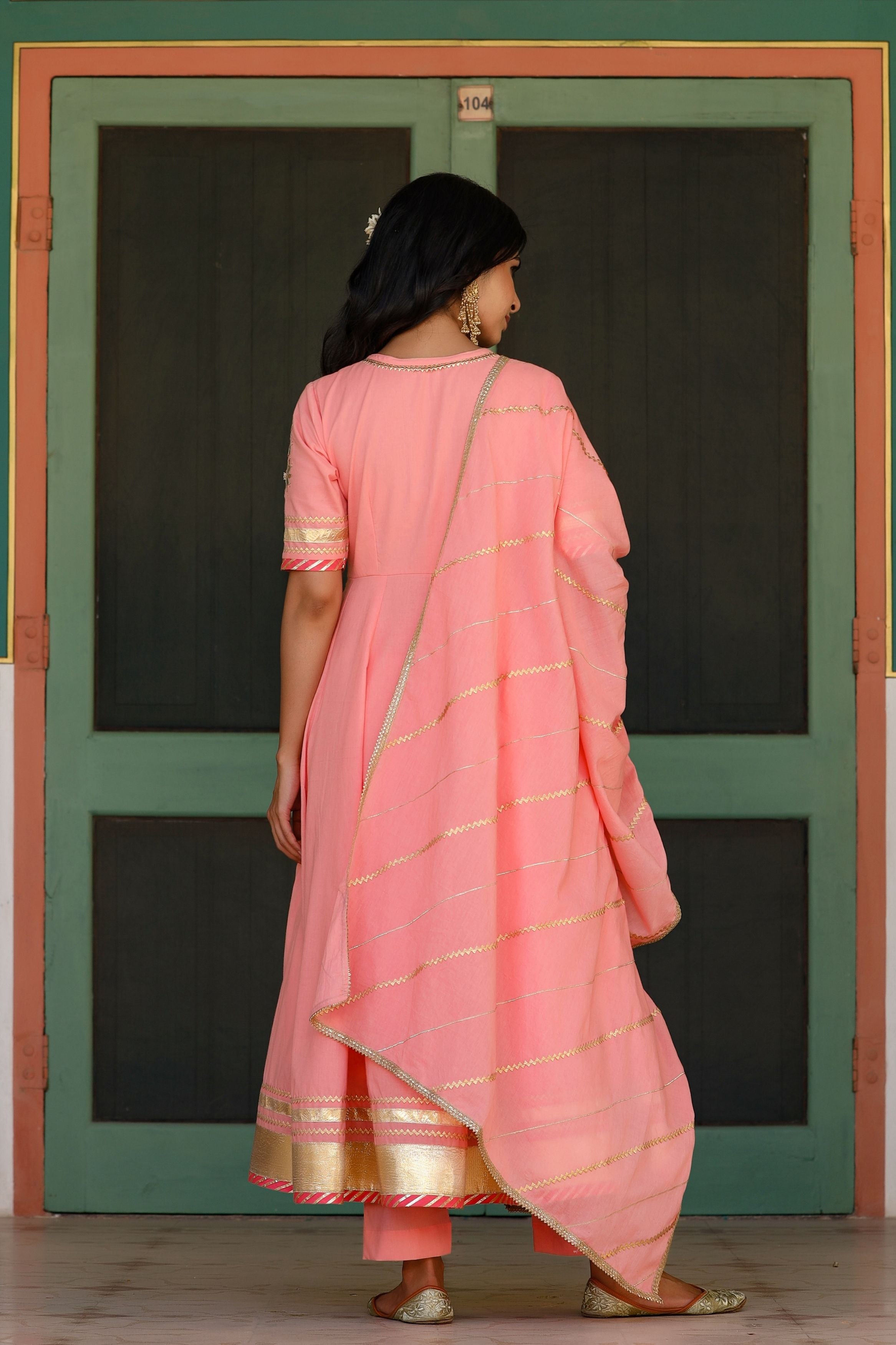 Women's Raas Angrakha Anarkali Suit Set-Gillori