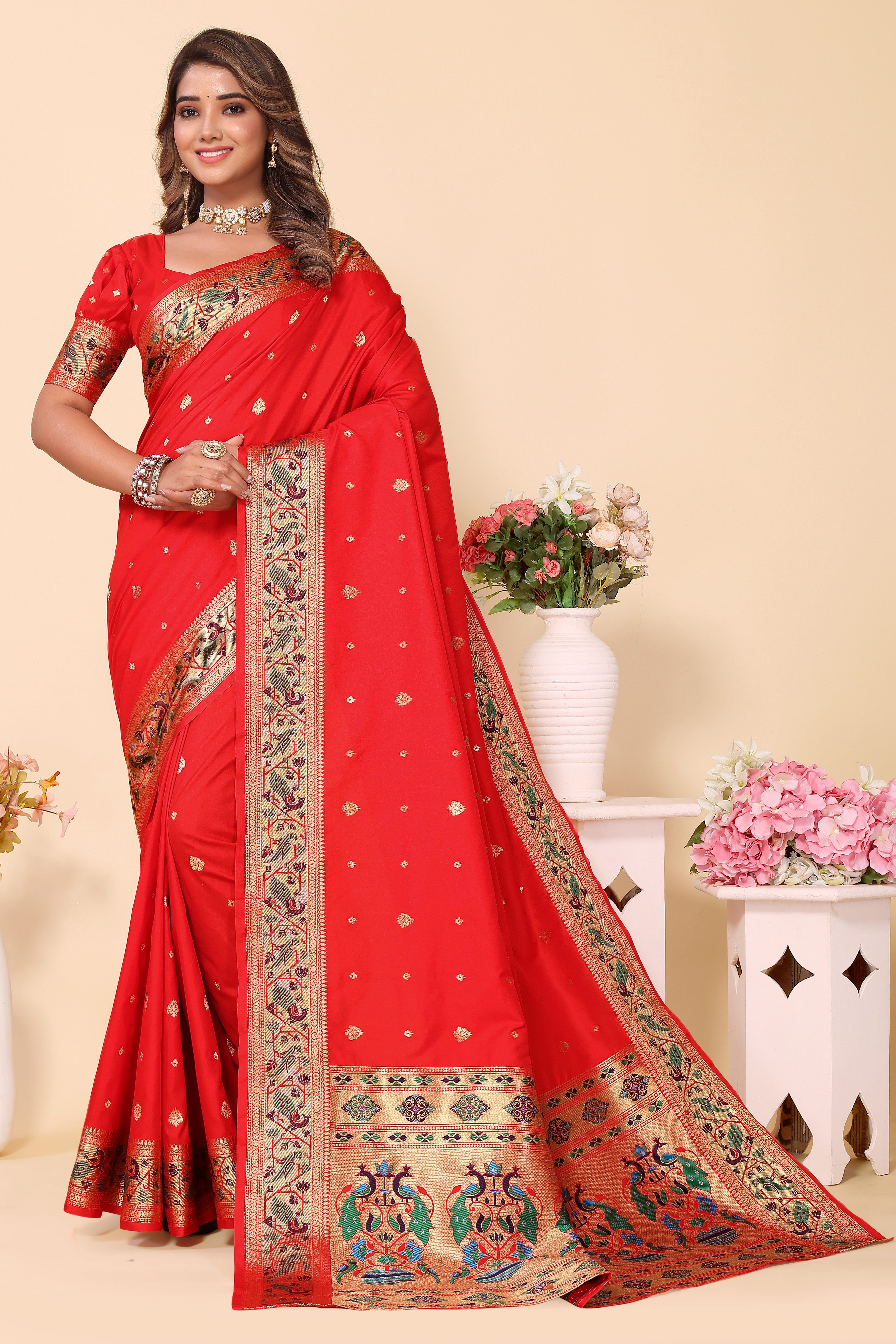 Women's Paithani Silk Designer Saree Collection - Dwija Fashion