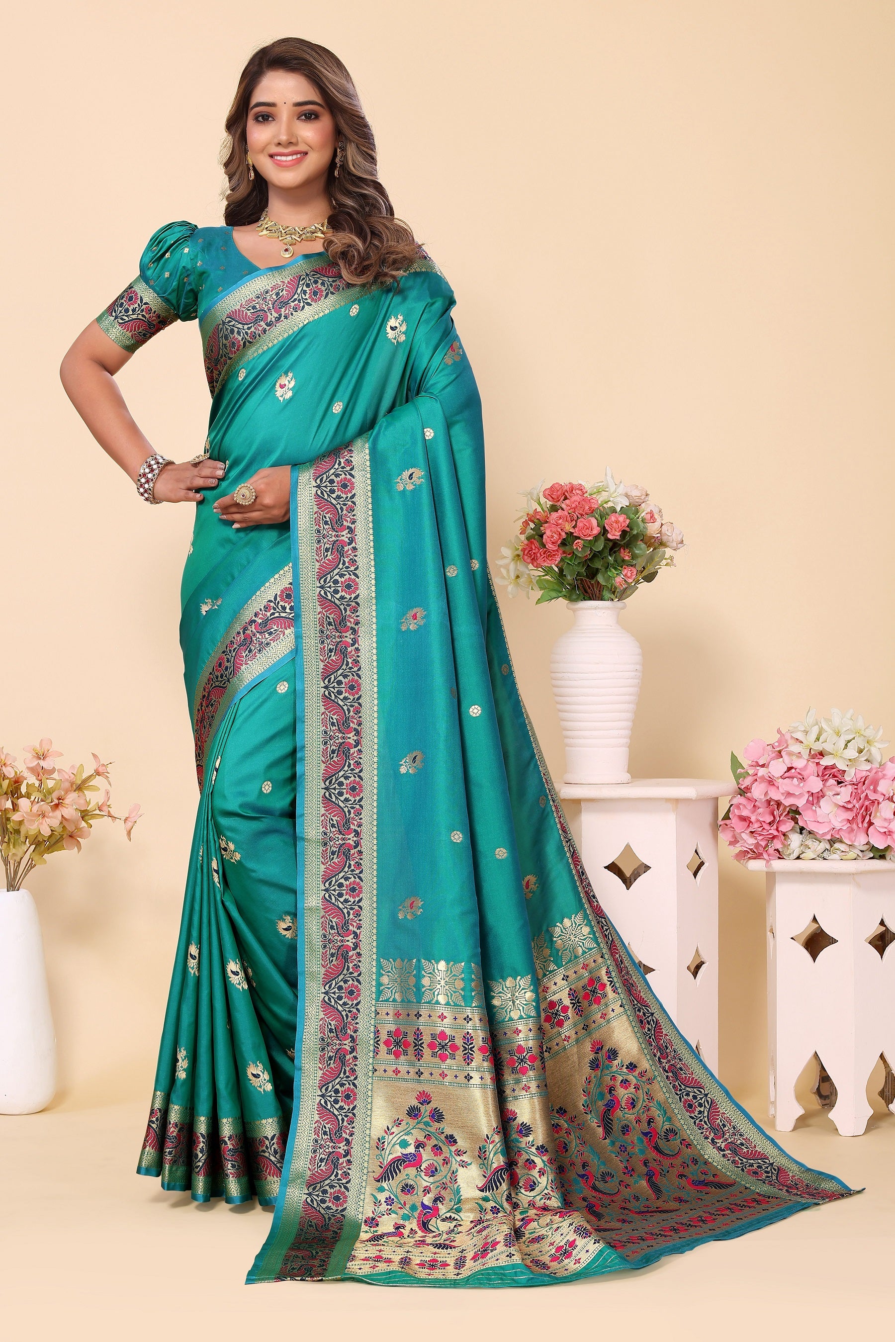 Women's Paithani Silk Designer Saree Collection - Dwija Fashion