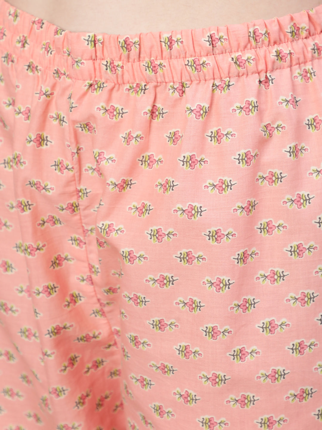Women's Pink Ethnic Printed Kurta With Palazzo And Dupatta - Nayo Clothing