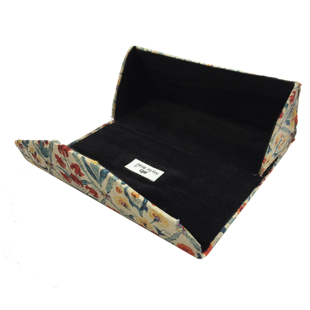 Women's Cotton Fabric Sunglasses And Spectacles Hard Case Cover For Protect