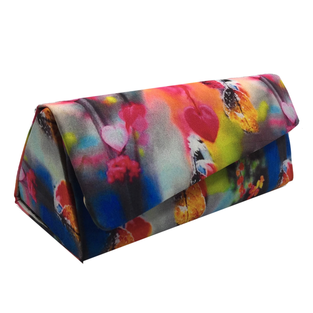 Women's Cotton Fabric Sunglasses And Spectacles Hard Case Cover For Protect