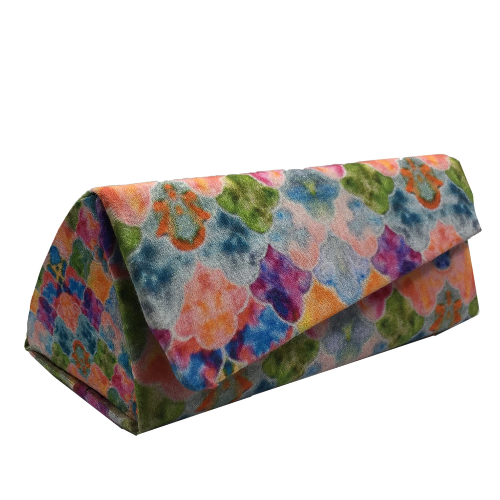 Women's Cotton Fabric Sunglasses And Spectacles Hard Case Cover For Protect