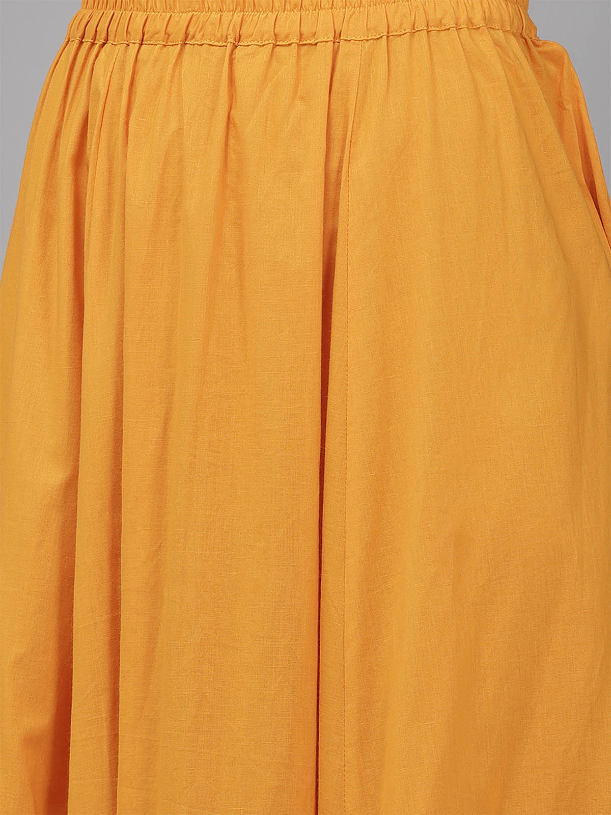 Women's Orange Printed Straight Kurta Palazzo Set - Odette