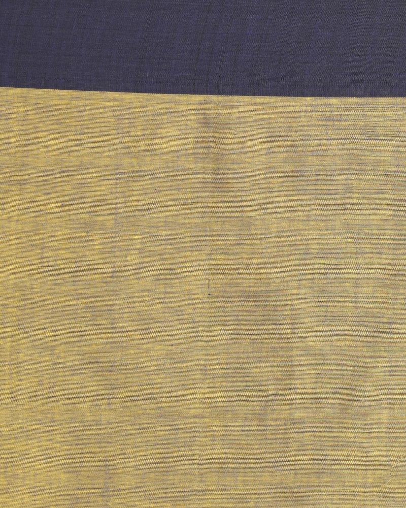 Women's Yellow Handwoven Cotton Saree - Angoshobha