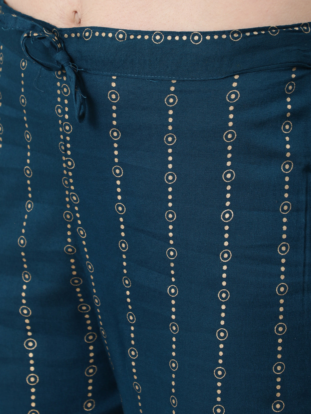 Women's Navy Blue Ethnic Motifs Embroidered Thread Work Kurta with Trousers  With Dupatta