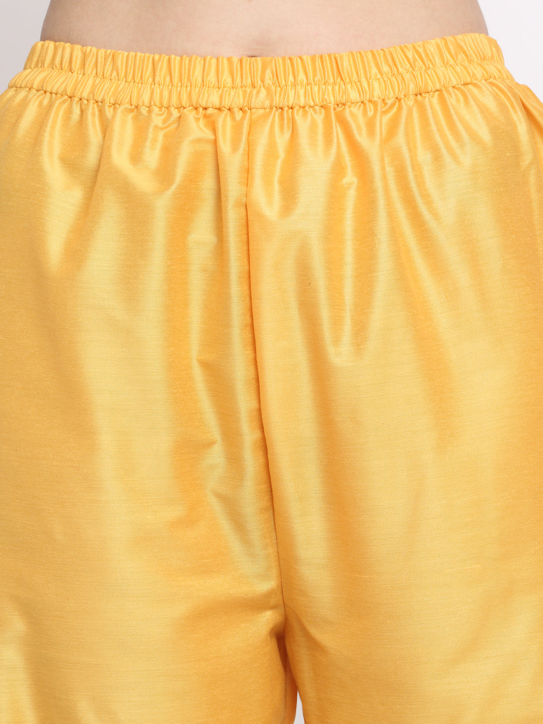 Women's Tyohaar Yellow Straight Kurti With Straight Pants And Dupatta - Anokherang
