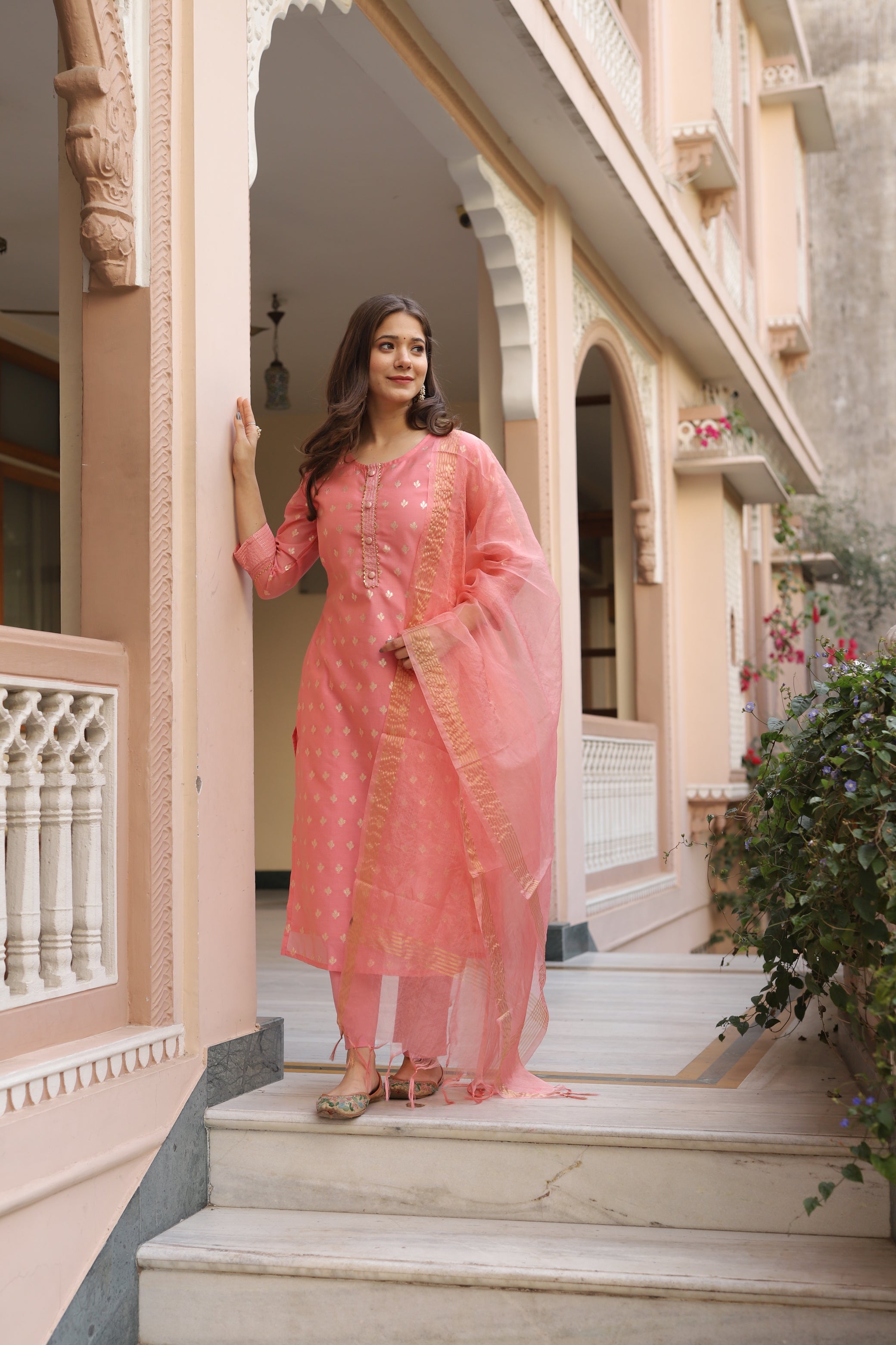Buy Pink Suit Sets for Women by Srutva Fashion Online
