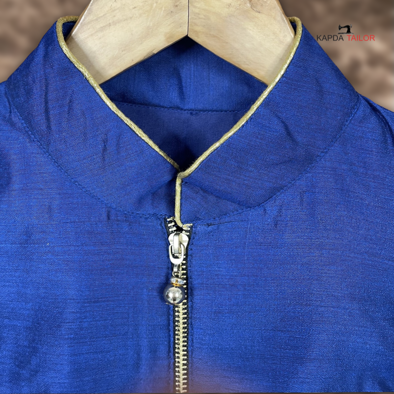 Women's Royal Blue Silk Blouse - Kapda Tailor Official