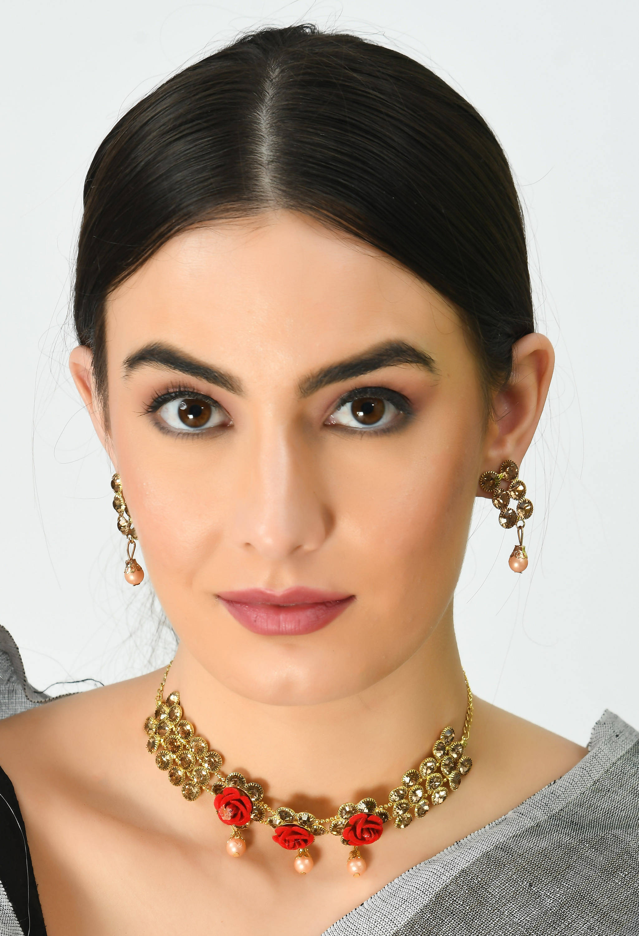 Johar Kamal Designer Necklace with Earrings Jkms_151