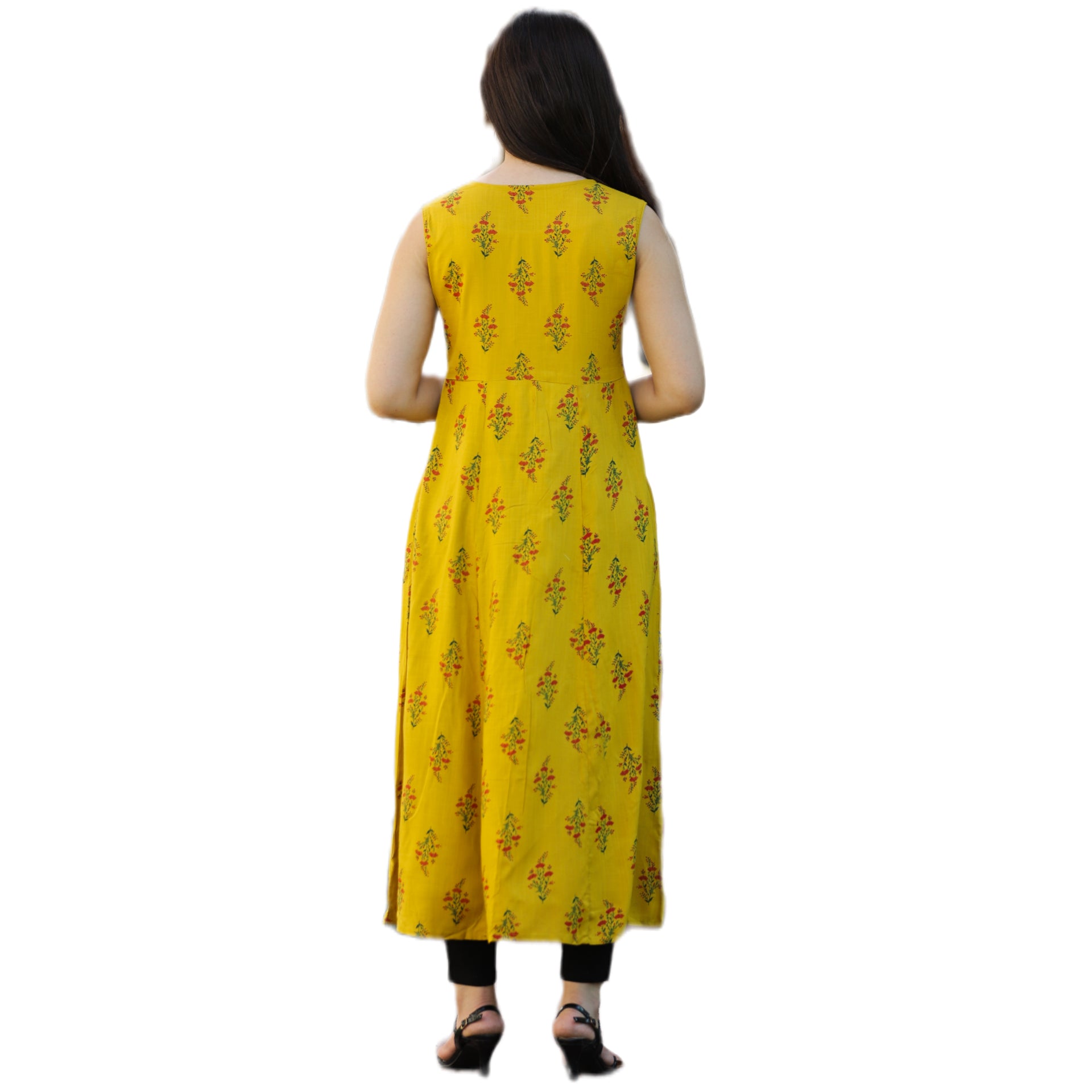 Women's Yellow Color Straight Kurta - Aayumi