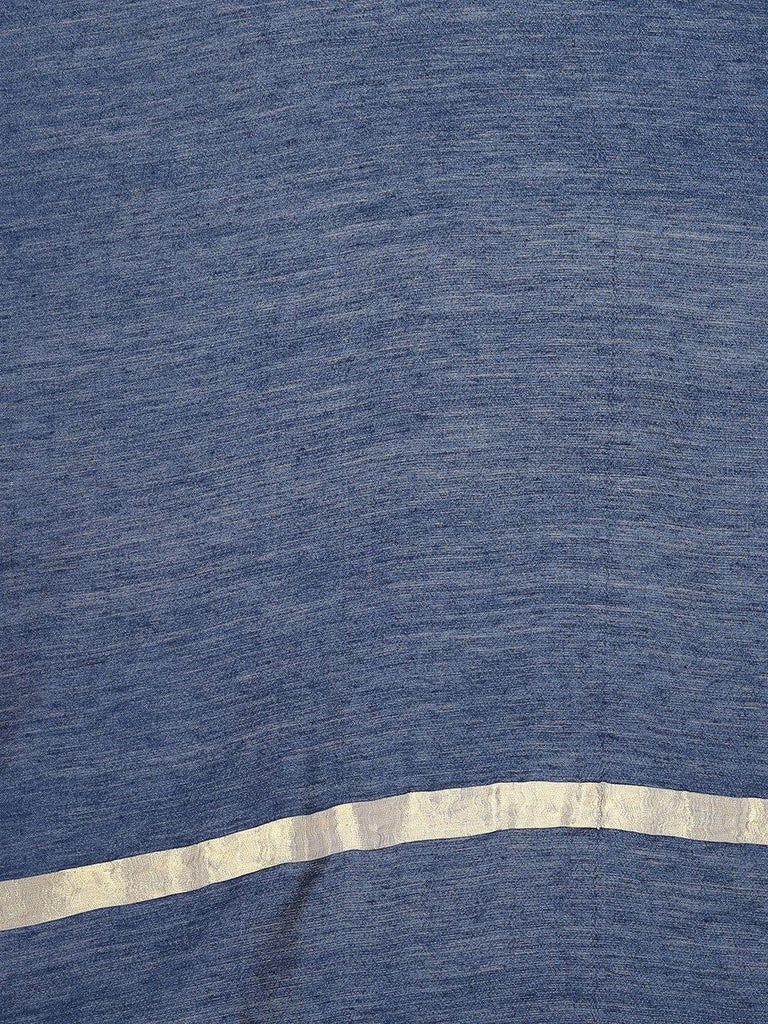 Women's Blue Poly Muslin Kurta With Palazzo And Dupat