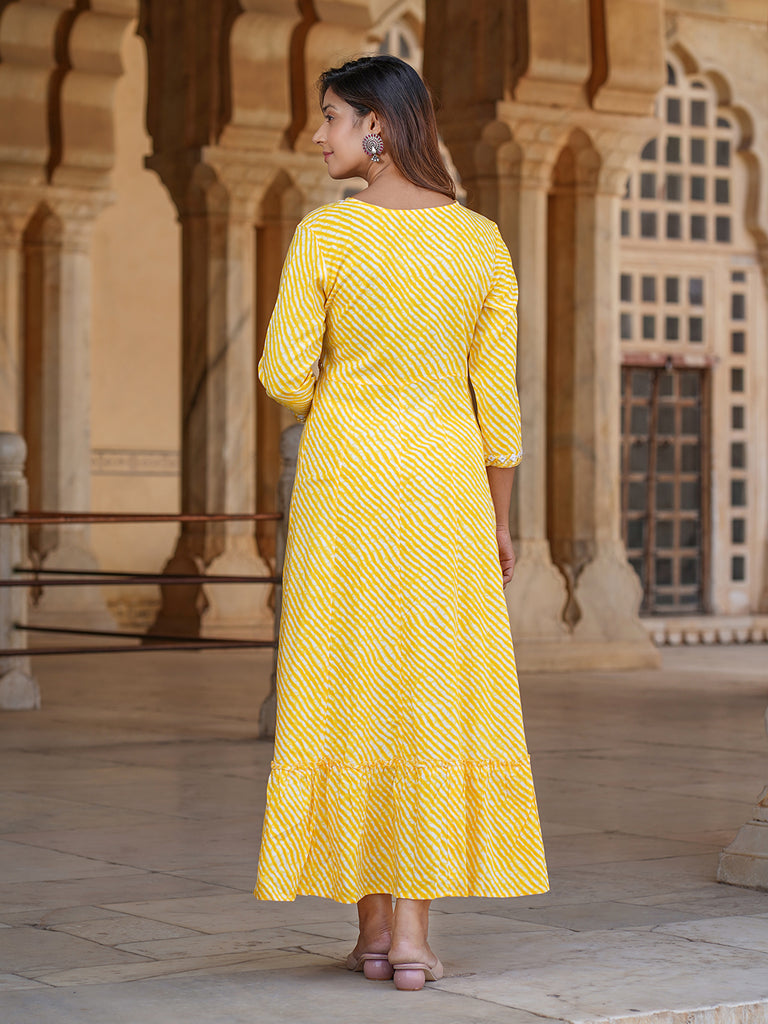 Women's Yellow Viscose Rayon Kurta