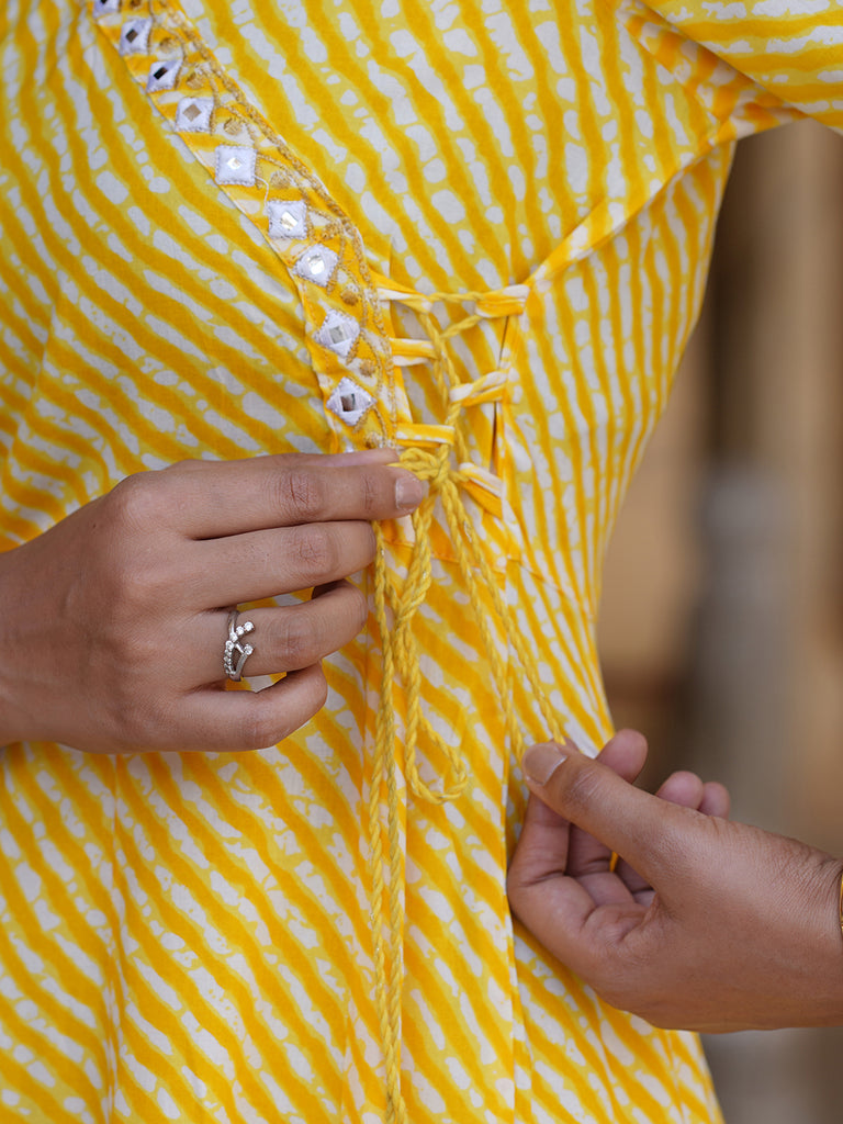 Women's Yellow Viscose Rayon Kurta