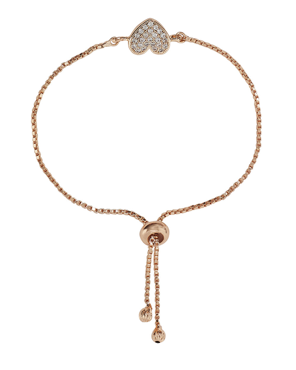 Women's Gold Plated Faux Kundan Adorned Chain Style Brass Bracelet - Voylla