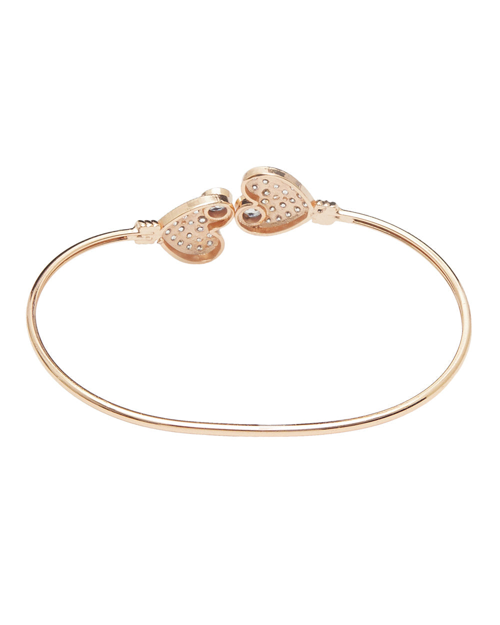 Women's Rose Gold Bracelet With Heart Design - Voylla