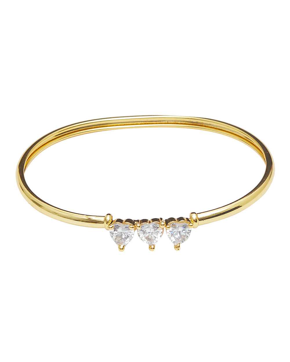 Women's Gold Finish Bracelet With Zircon Setting At The Centre - Voylla
