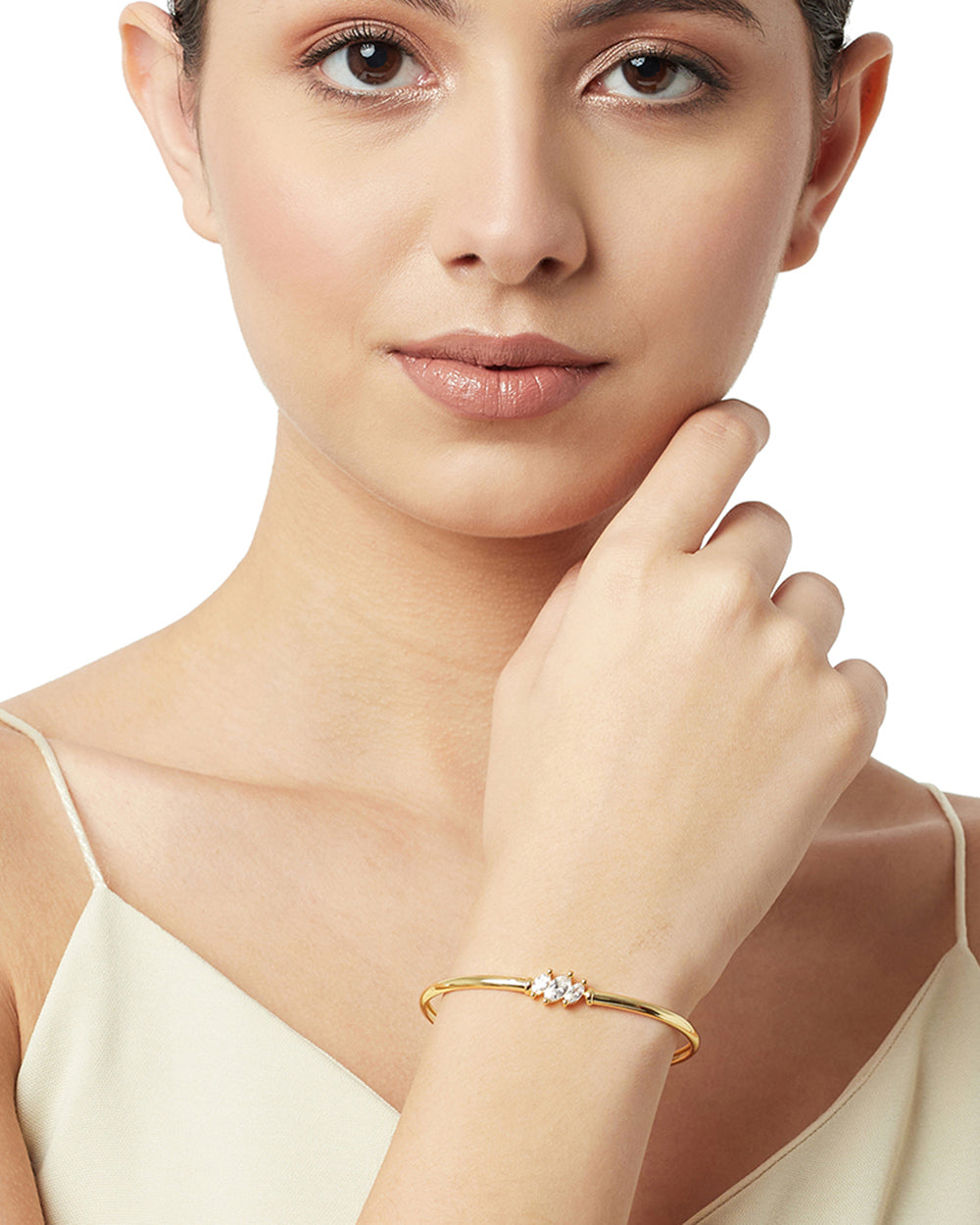 Women's Subtle And Elegant Bracelet With Prong Setting Stones - Voylla