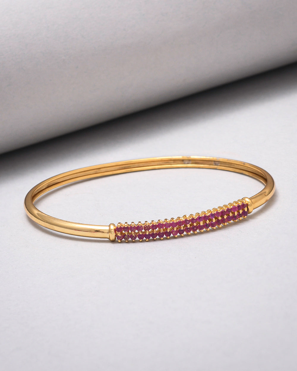 Women's Sparkling Elegance Lattice Pattern Round Cut Cz Gold Plated Brass Bracelet - Voylla