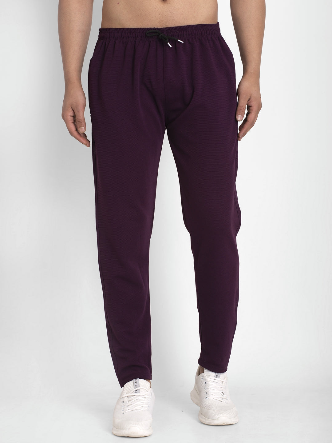 Men's Purple Solid Track Pants ( JOG 014Purple ) - Jainish