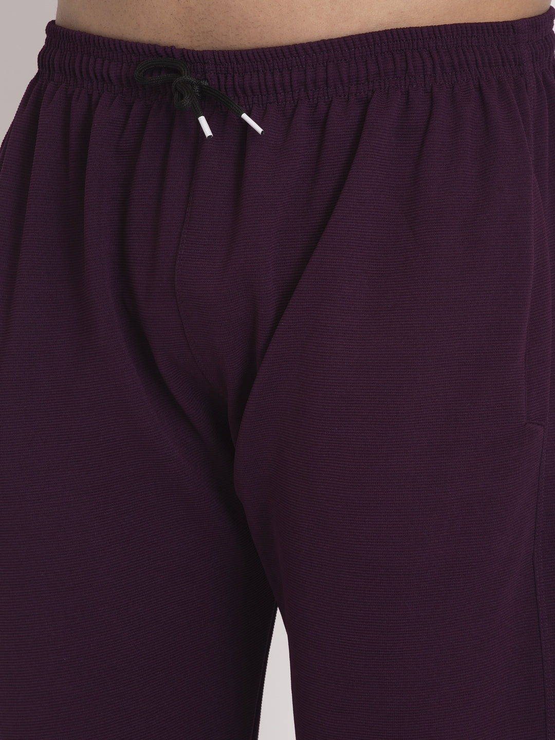 Men's Purple Solid Track Pants ( JOG 014Purple ) - Jainish