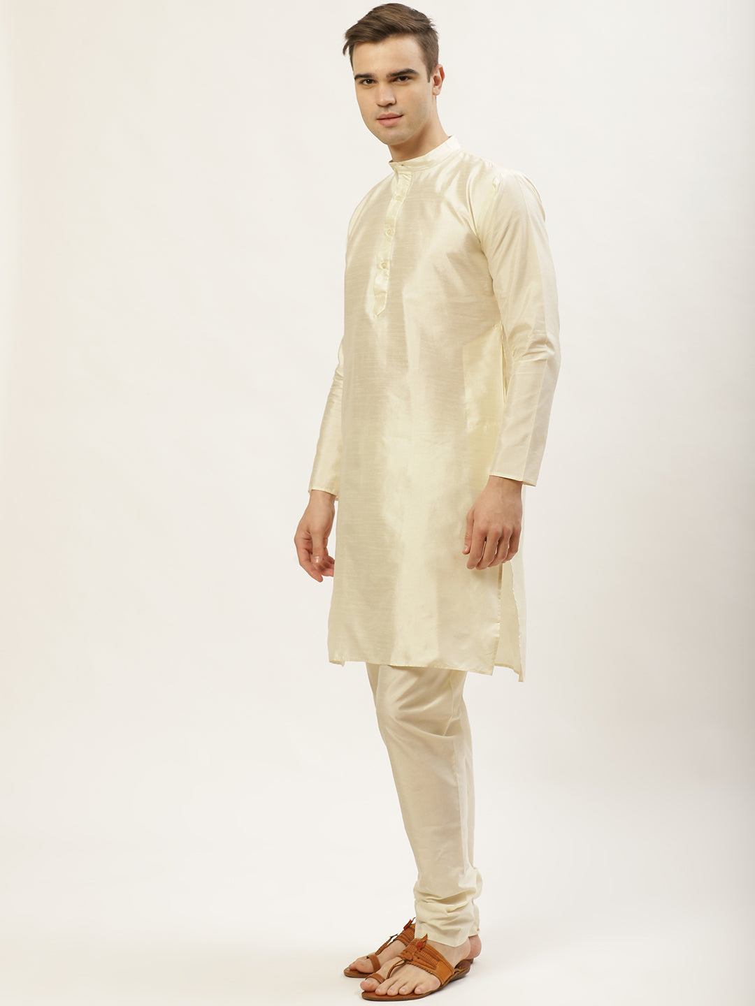 Men's Embroidered Nehru Jacket & Kurta Pyjama ( JOKPWC W-D 4029Grey ) - Virat Fashions