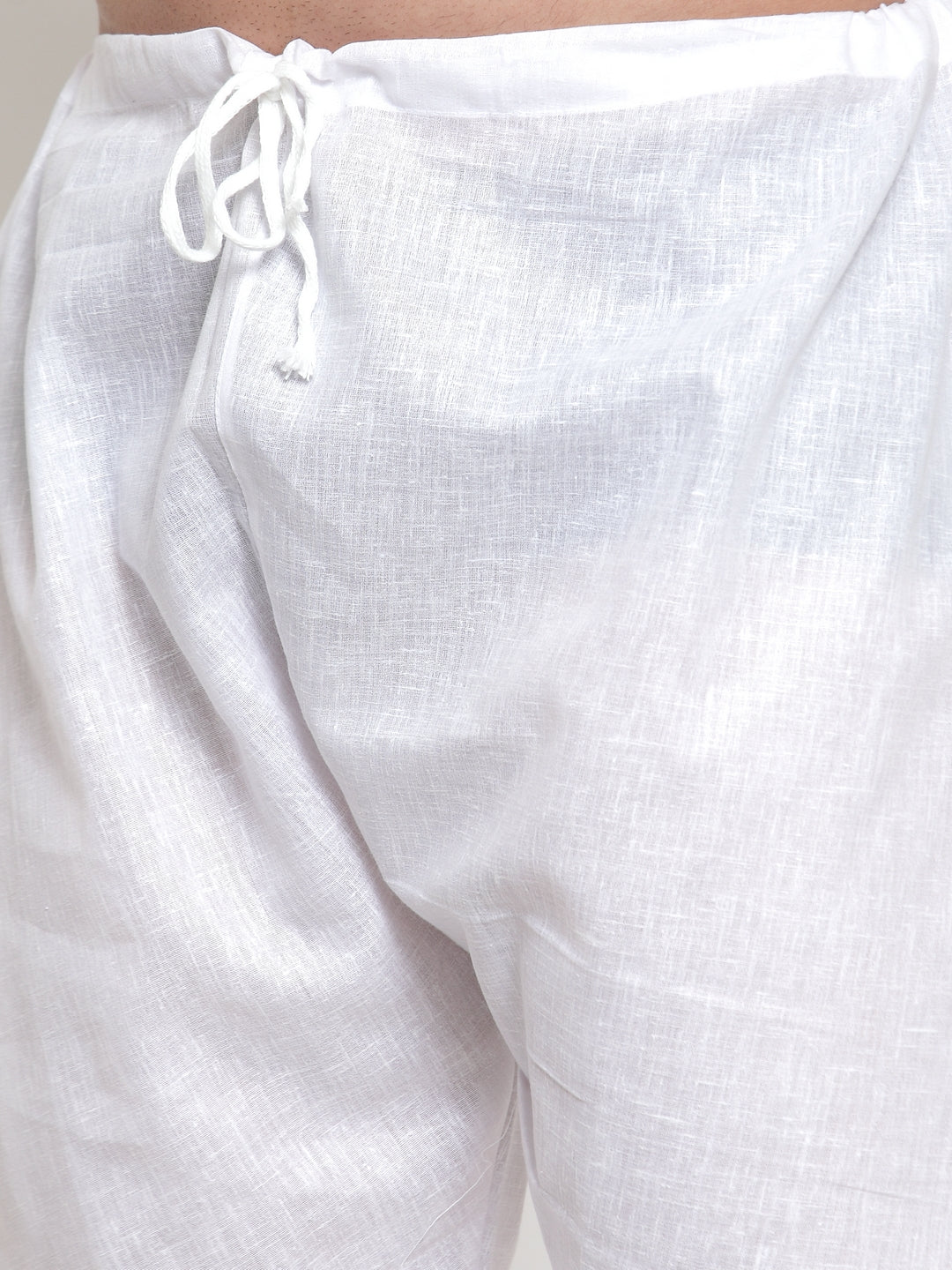 Men's Solid Dobby Kurta Pyjama Set ( Jokp 501 White D ) - Virat Fashions