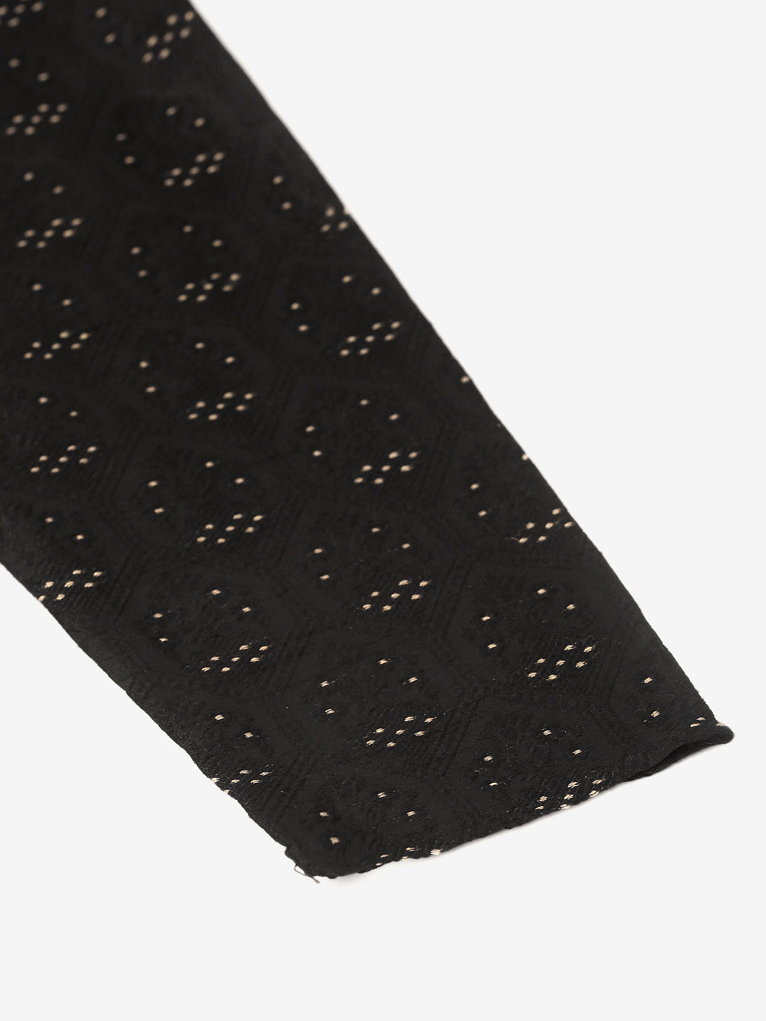 Men's Silk Blend Collar Embroidered Kurta Pyjama Set ( Jokp 662 Black ) - Virat Fashions