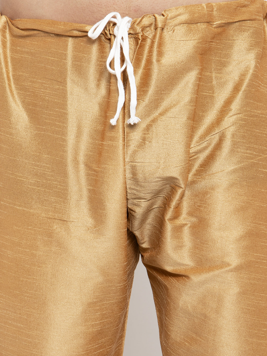 Men's Solid Dupion Kurta Pajama with Woven Jacqaurd Waistcoat ( JOKP WC 4063Grey-G ) - Virat Fashions